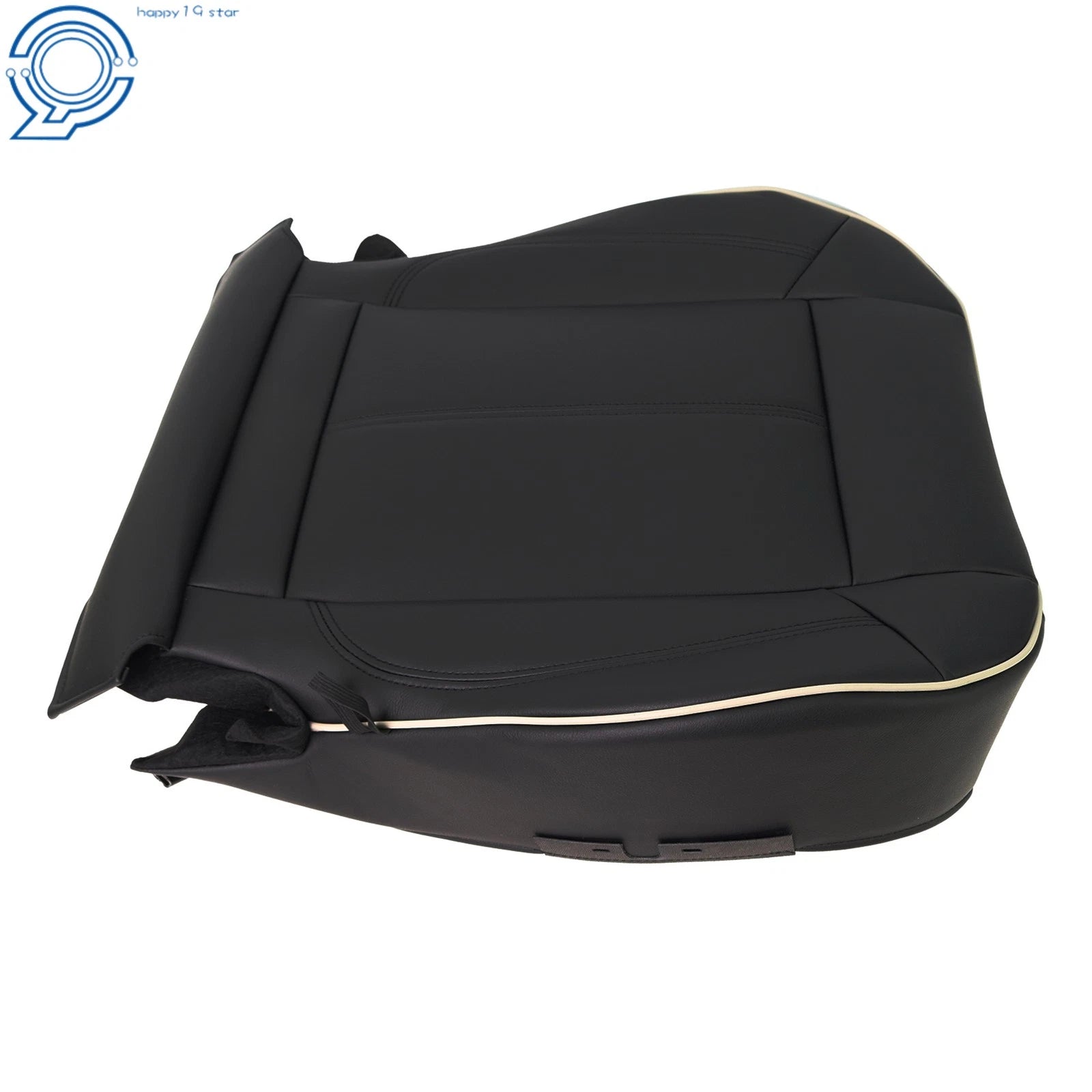 Passenger Front Bottom Side Cushion Cover for Hummer H3 (2006–2010) Black Leather