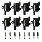 Set of 8 Ignition Coils & Iridium Spark Plugs for Express 1500 2500 3500