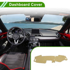 Dash Cover for Mazda MX-5 (2015–2022) Polyester Beige 1 pcs