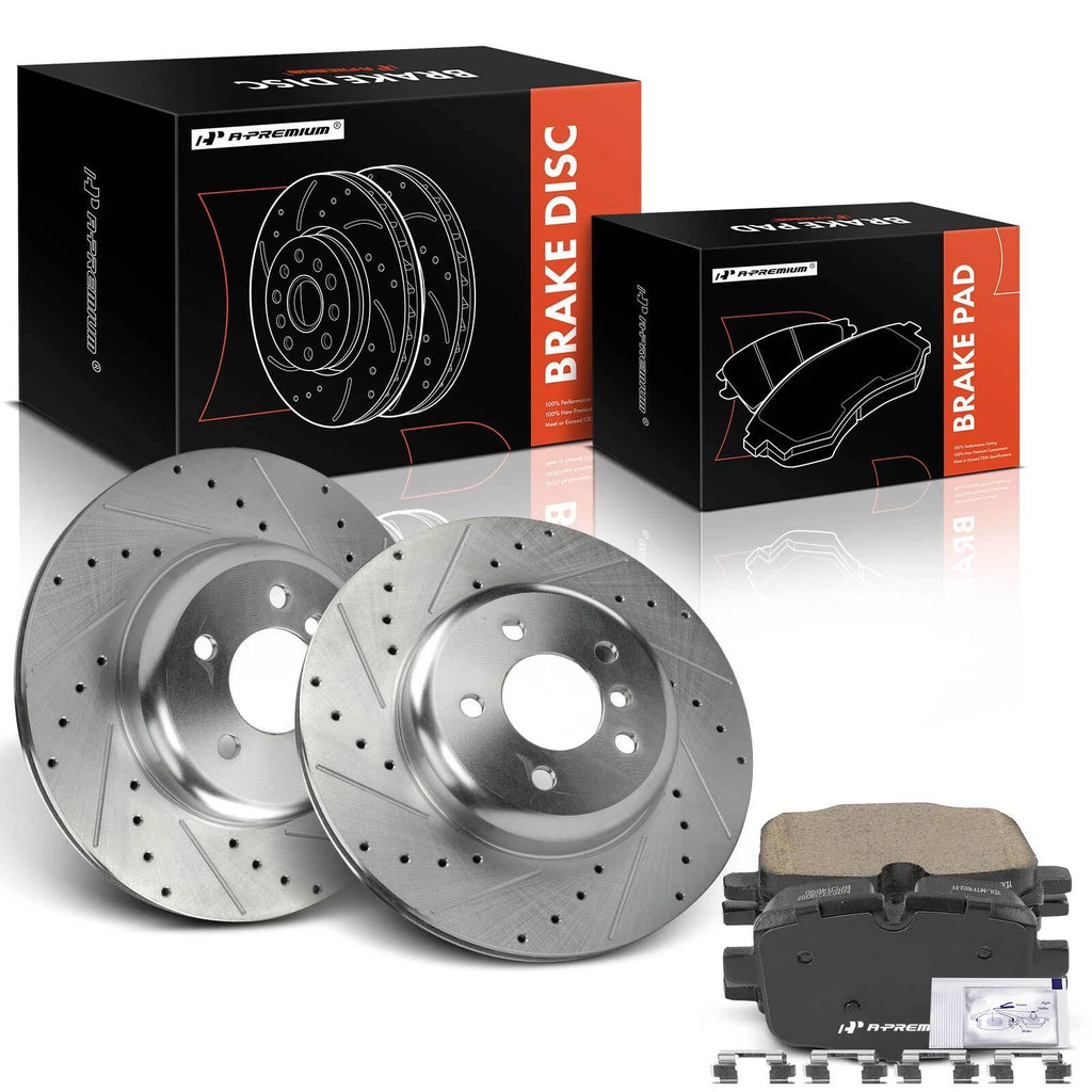 Drilled Rotors & Ceramic Brake Pads for BMW 5 Series F10 (2011–2017)