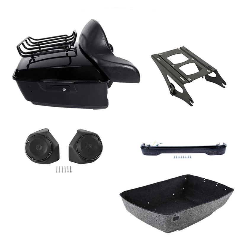 Trunk Mount Rack Light Speaker for Harley Touring CVO Road Glide (2014–2026)