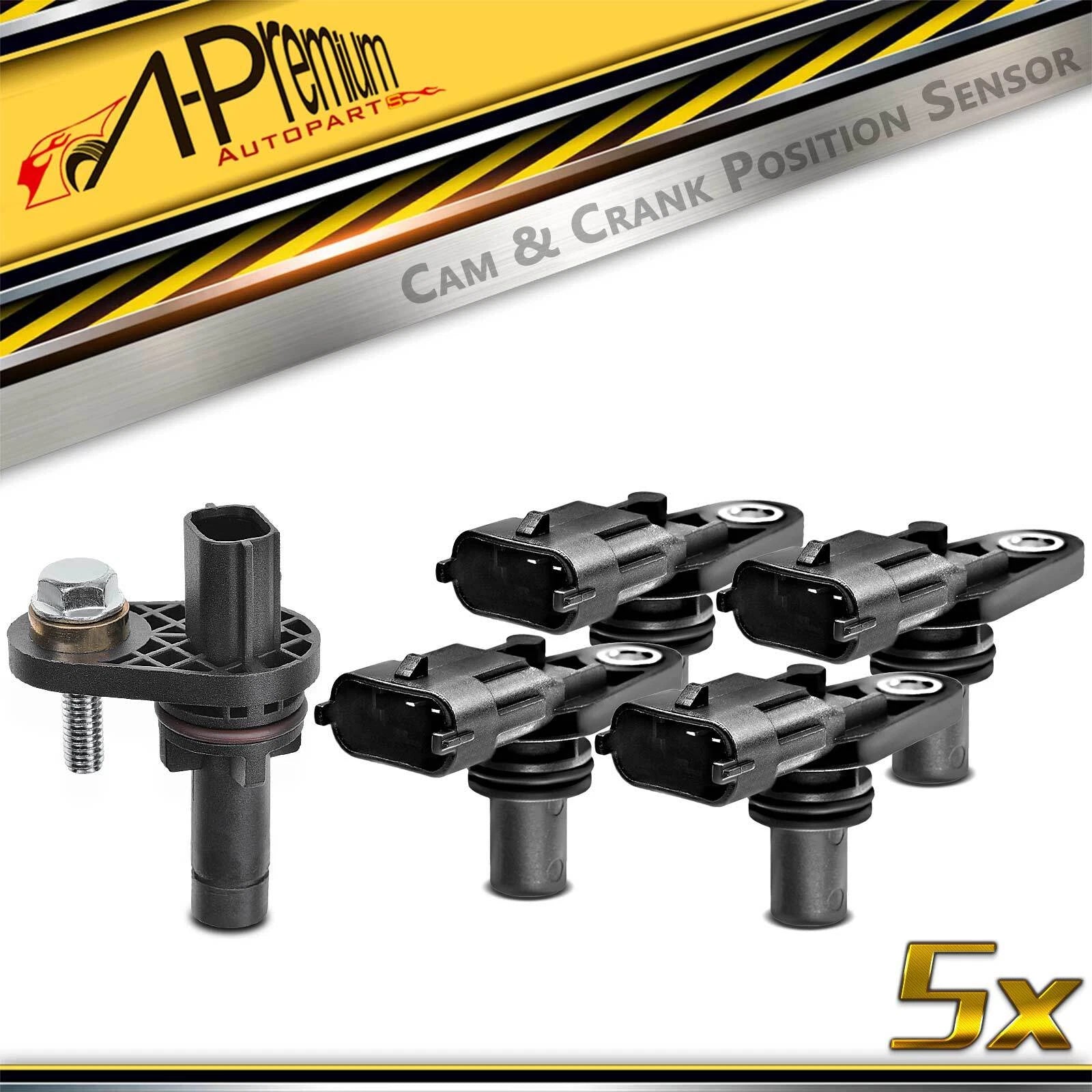 Set of 4 Camshaft & Crankshaft Position Sensors for Chevy Cadillac Saturn