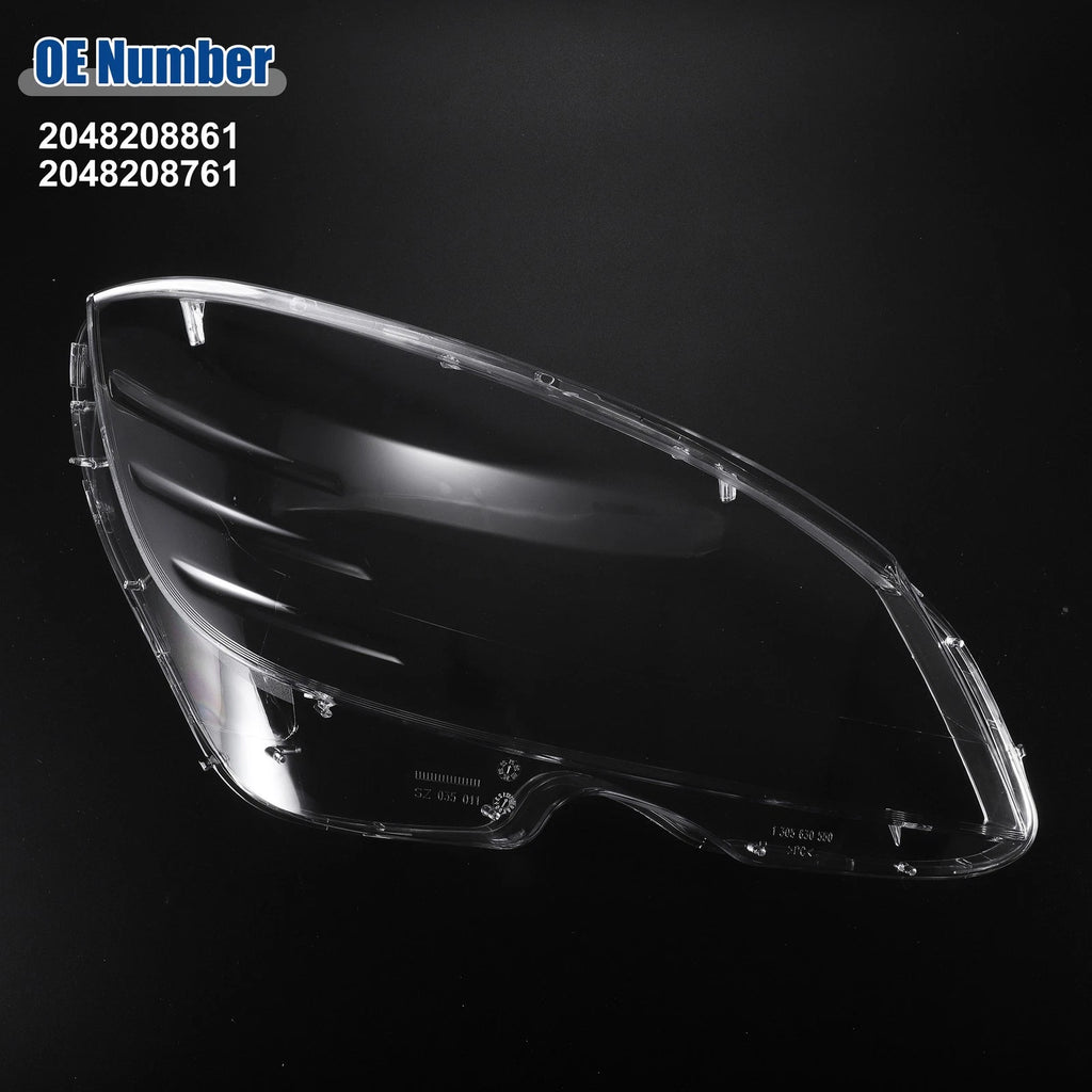 Pair Headlight Clear Lens Cover for Mercedes Benz C-Class W204 (2007–2014) No.2048208861