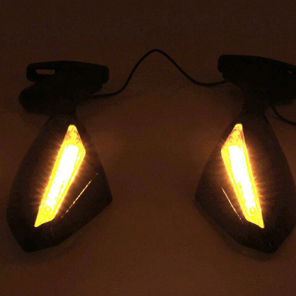 LED Turn Signal Rearview Mirrors for Honda Kawasaki Yamaha YZF R6S (2006-2016)