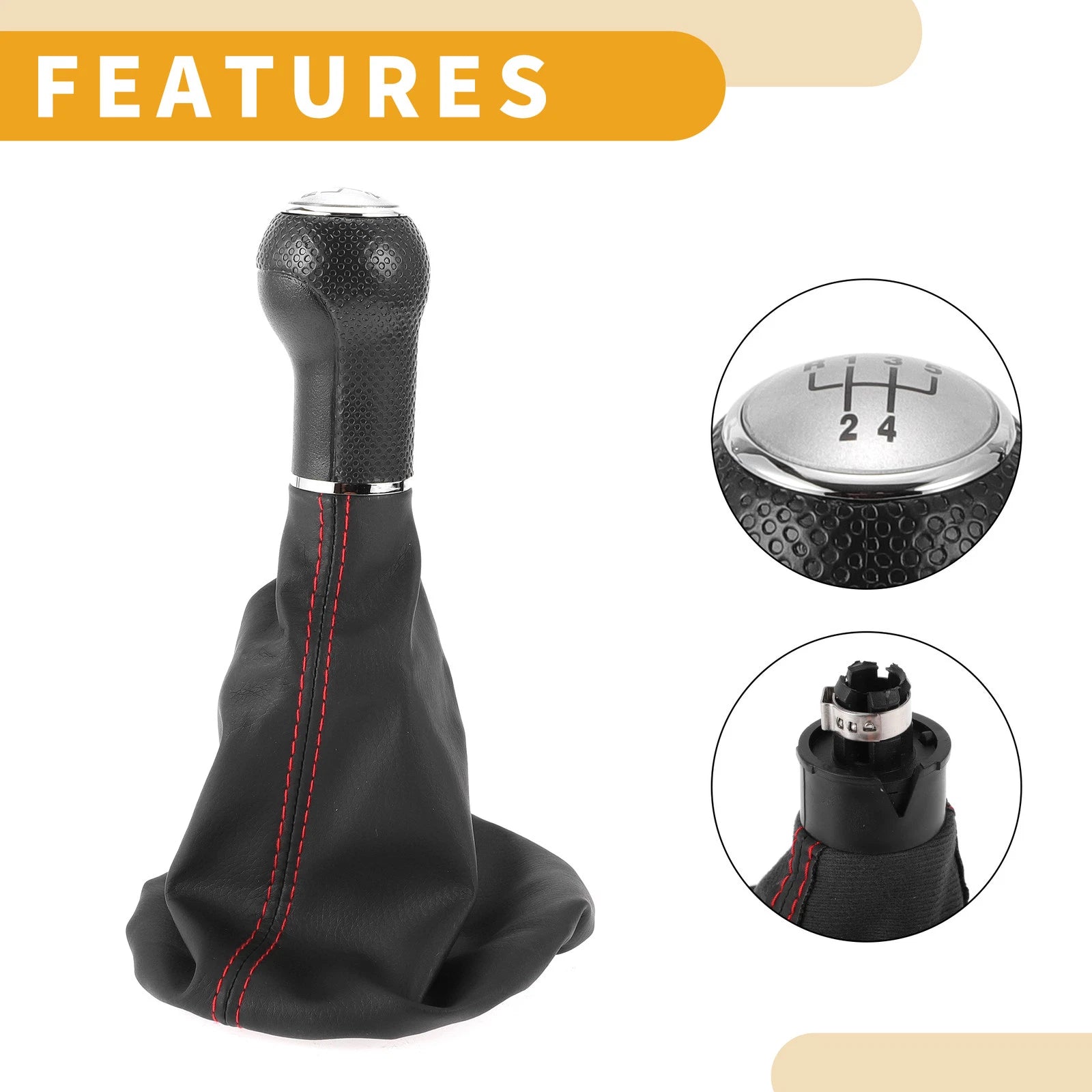 5 Speed Gear Shift Knob with Cover for Volkswagen Polo Classic (1996–2001)