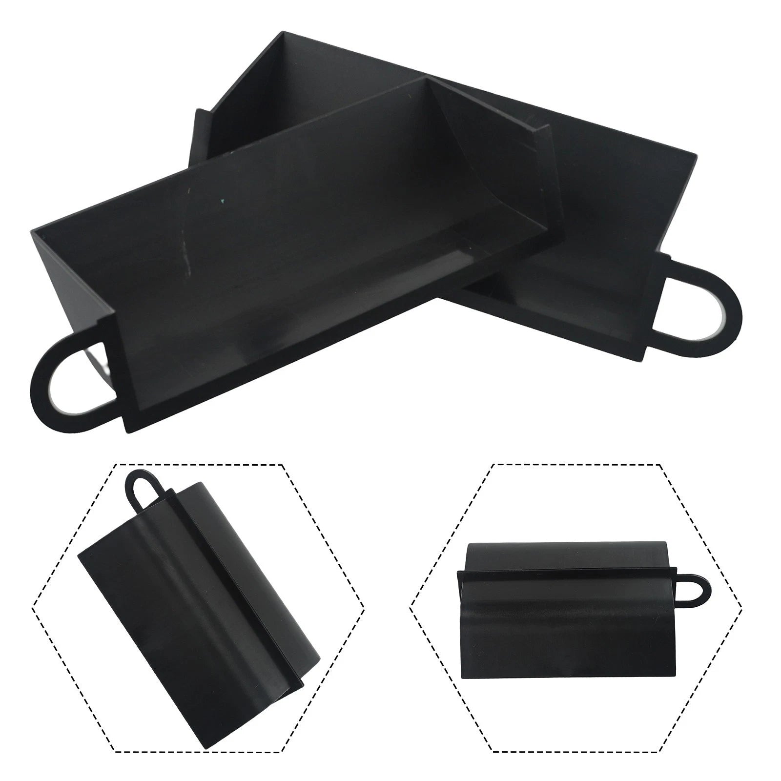 Auto Air Scoops for - Black Dynamic Plastic 1 Pair