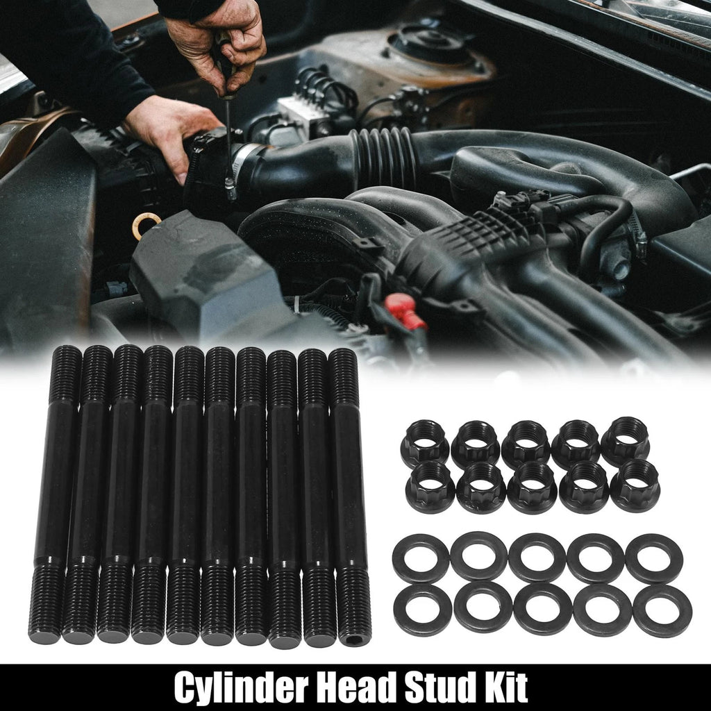 Black Metal Cylinder Head Stud Kit for Mitsubishi EVO8 EVO9 Eclipse (1994–2019)