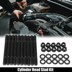 Black Metal Cylinder Head Stud Kit for Mitsubishi EVO8 EVO9 Eclipse (1994–2019)