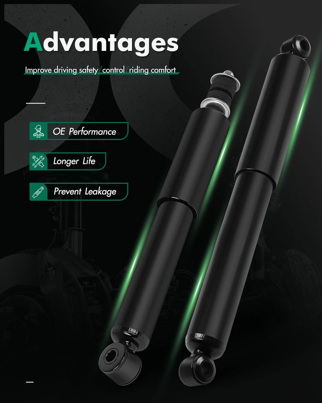 Front Rear Shocks Struts for Nissan Frontier D21 (1986–1997)