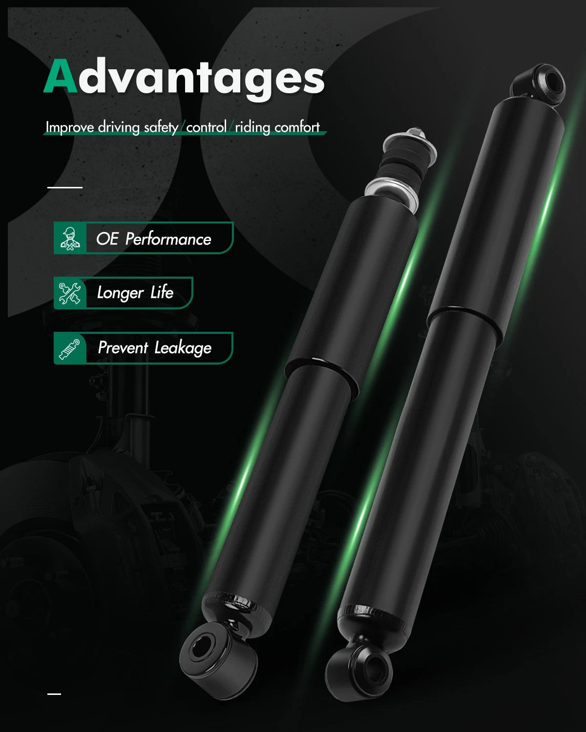 Front Rear Shocks Struts for Nissan Frontier D21 (1986–1997)