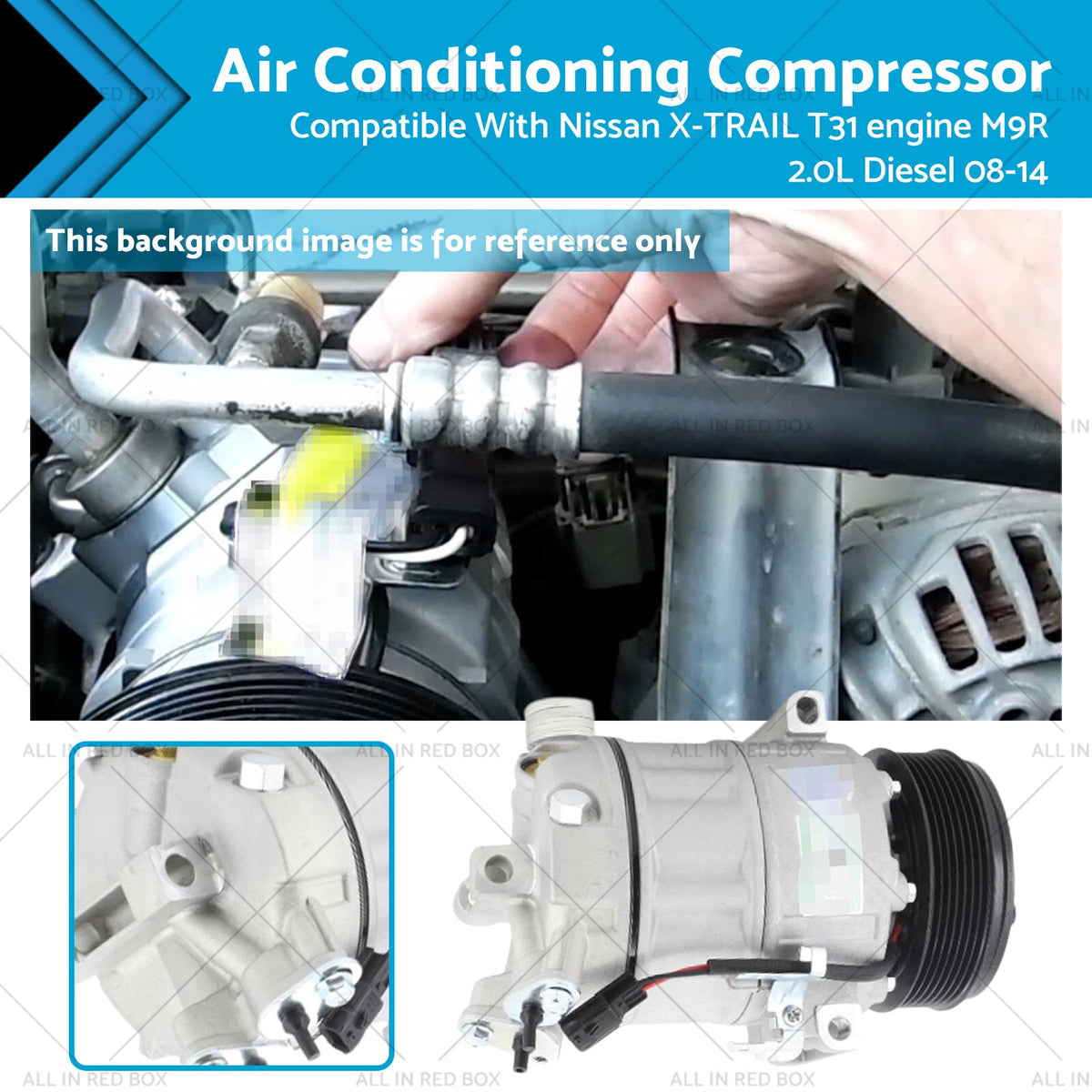 A/C Compressor for Nissan X-Trail T31 (2008–2014) M9R Diesel 2.0L