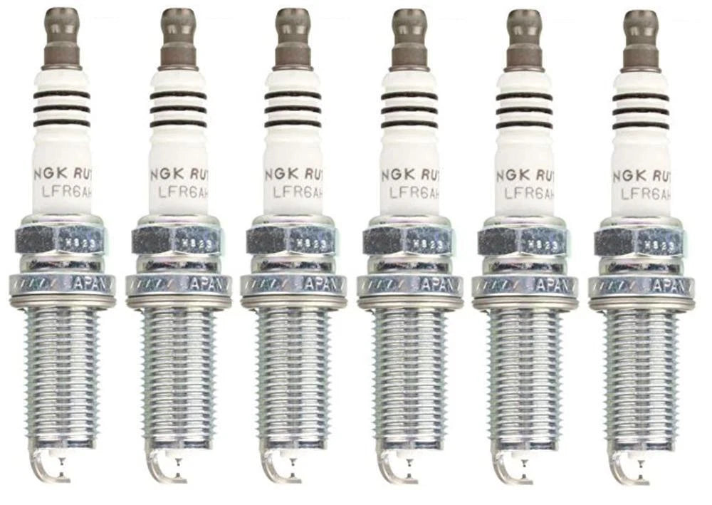 Set of 6 NGK Ruthenium HX Spark Plugs LFR6AHXS (Gap 0.044) for