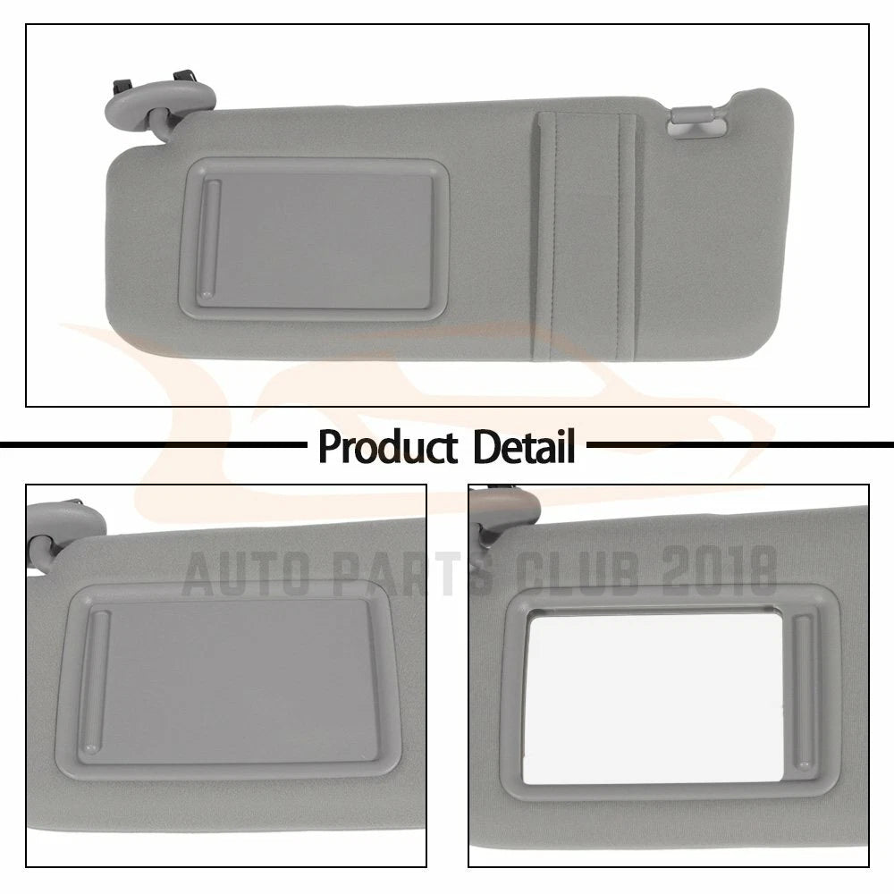 Set of 2 Gray Sun Visors for Toyota Camry (2007–2011)