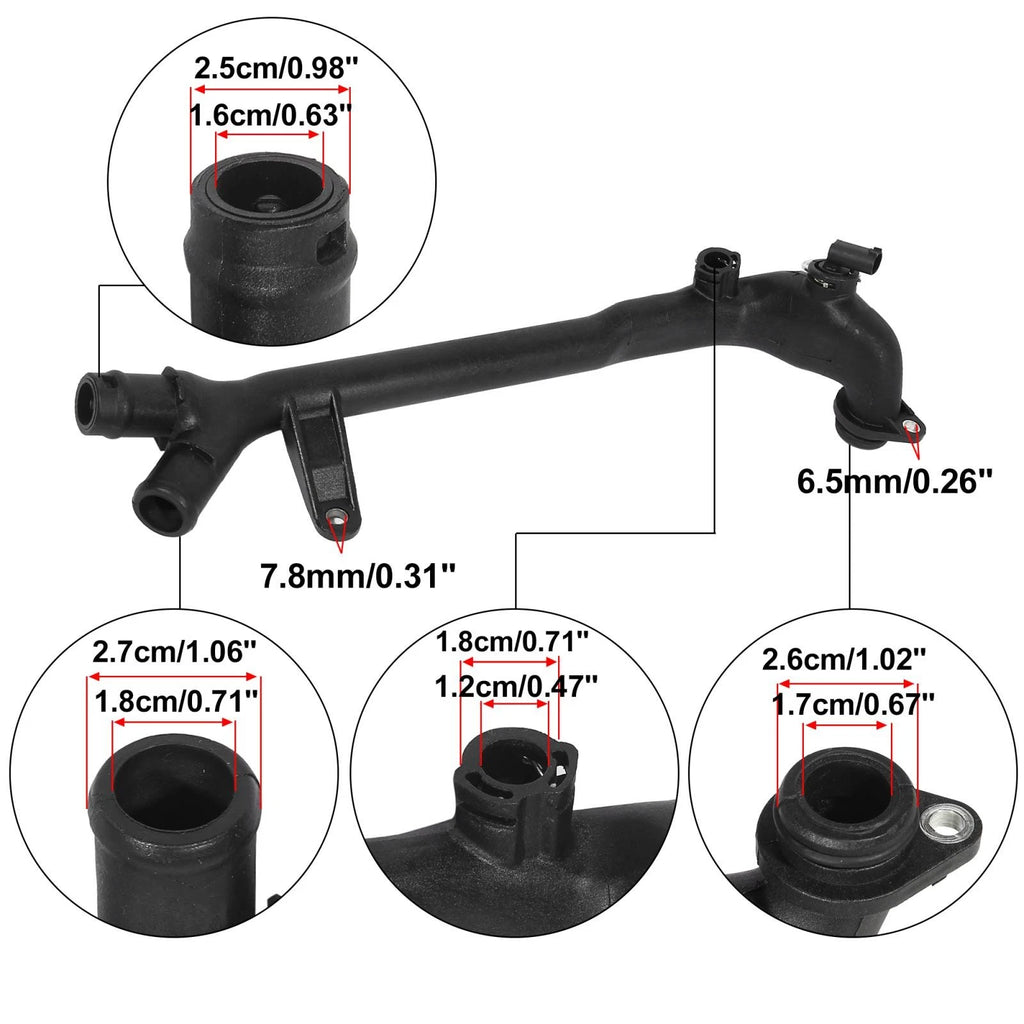 Engine Water Coolant Pipe 2712001552 for Mercedes-Benz C230 (2003–2005)
