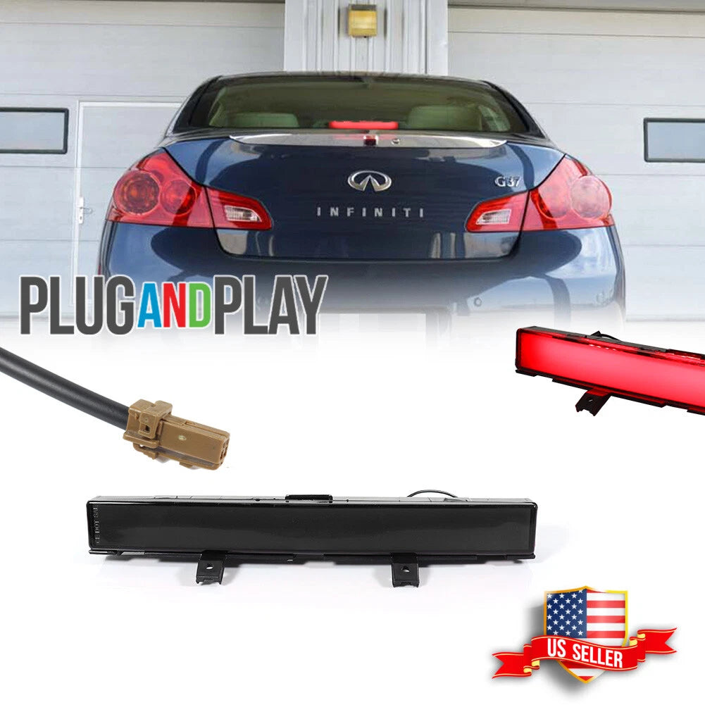 Smoked Red LED High Mount Brake Lamp for Infiniti G25 G35 G37 (2007–2013)