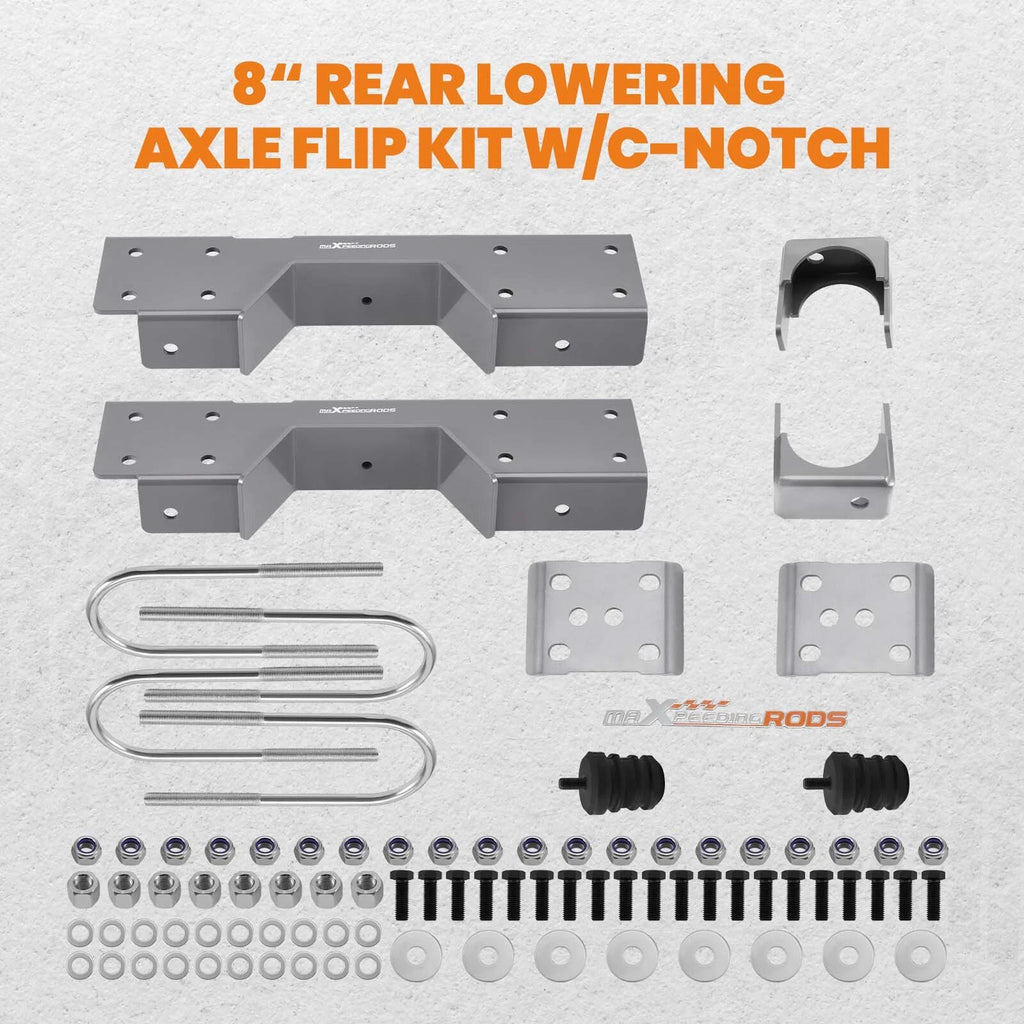 8in Rear Drop Flip Lower Kit for Chevy Silverado GMC Sierra (1988–1998) 2WD