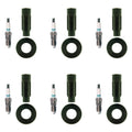 Set of 6 Denso Iridium Spark Plugs & NGK Coil Boots for Escape Fusion Milan (2006–2012)