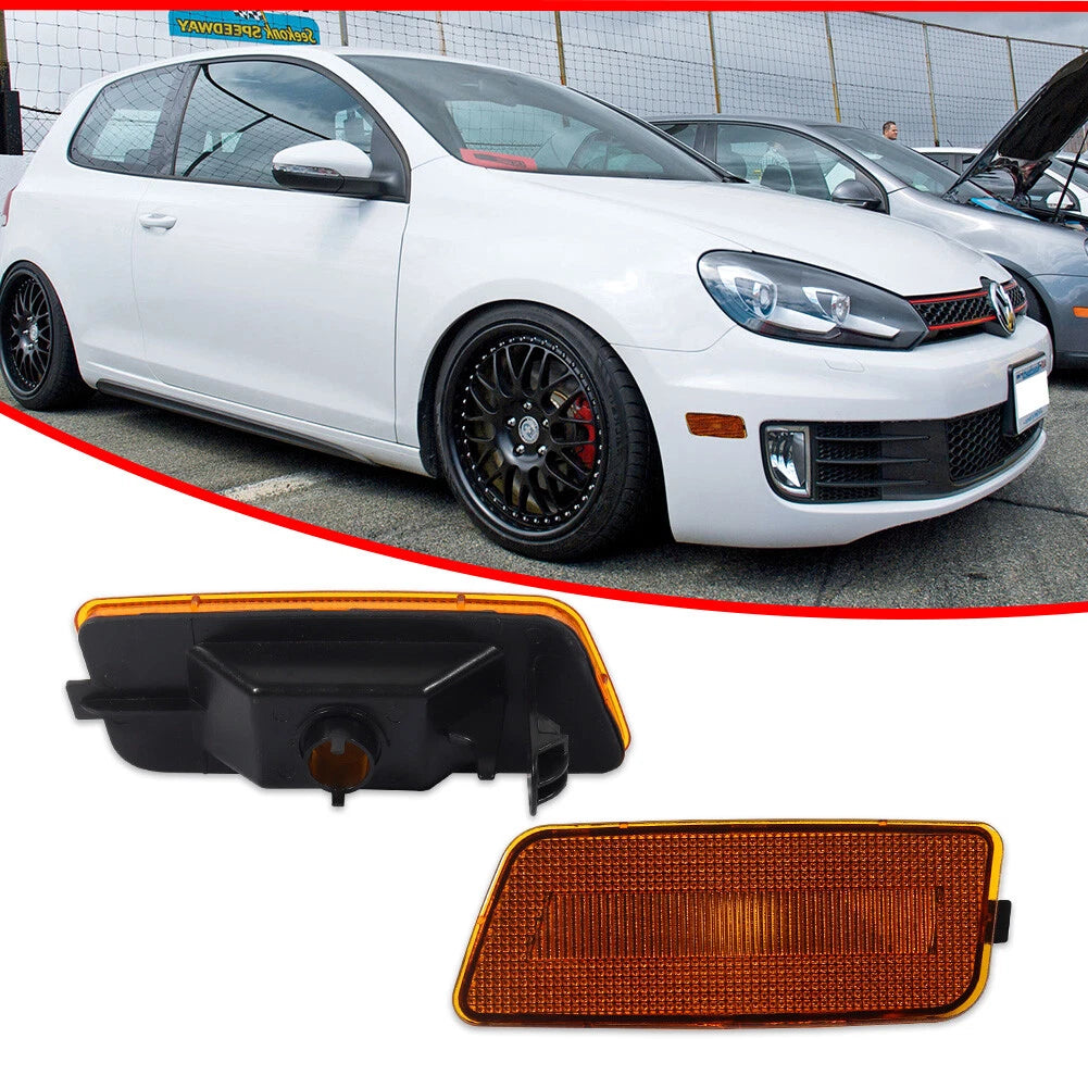 Amber Front Bumper Side Marker Light for VW MK6 Golf GTI (2010–2014)
