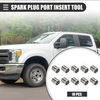 10 Pcs Spark Plug Port Insert Tool for Ford Triton 4.6L 5.4L (1997–2008)