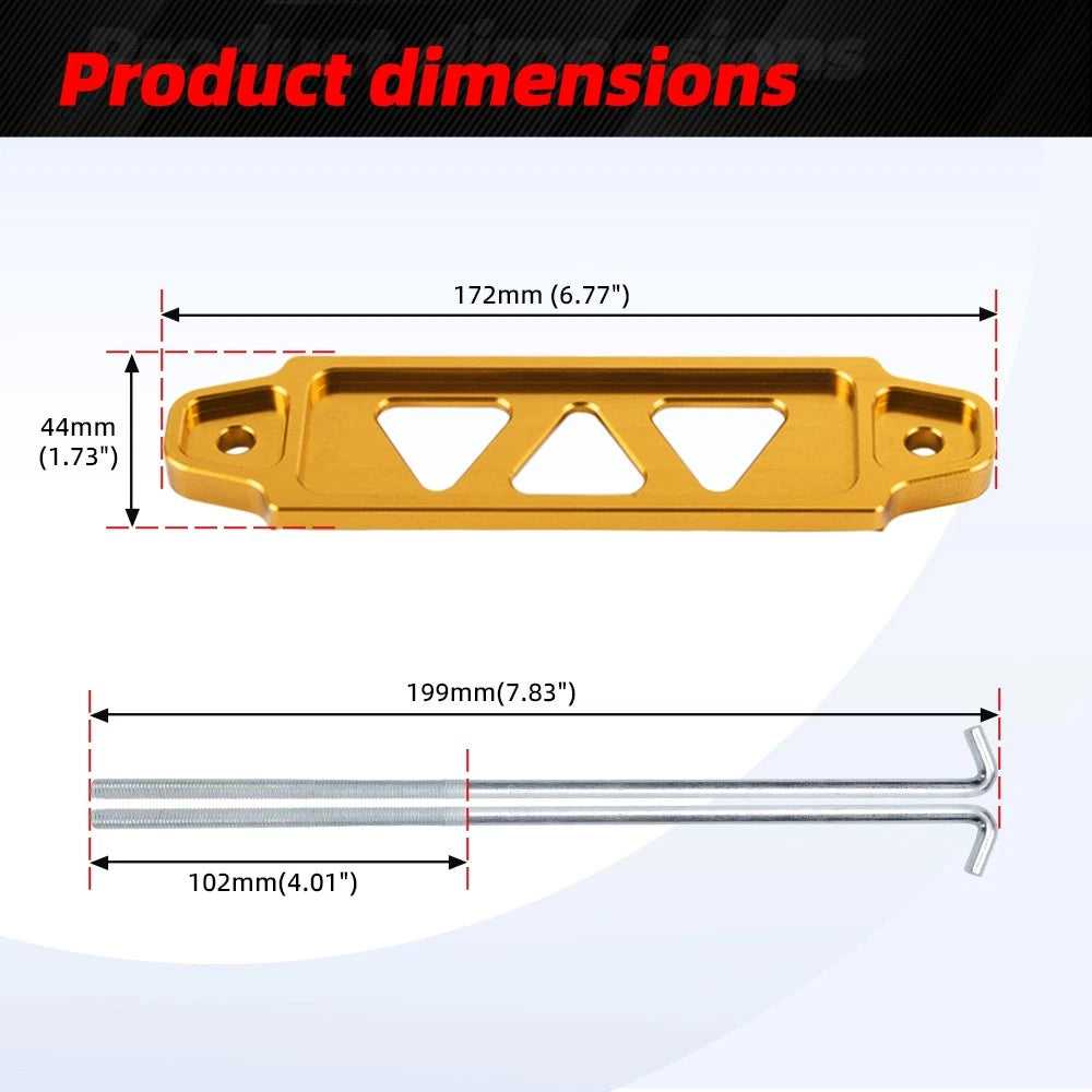 Gold JDM Aluminum Battery Hold Down Tie for Honda Civic EG EK S2000