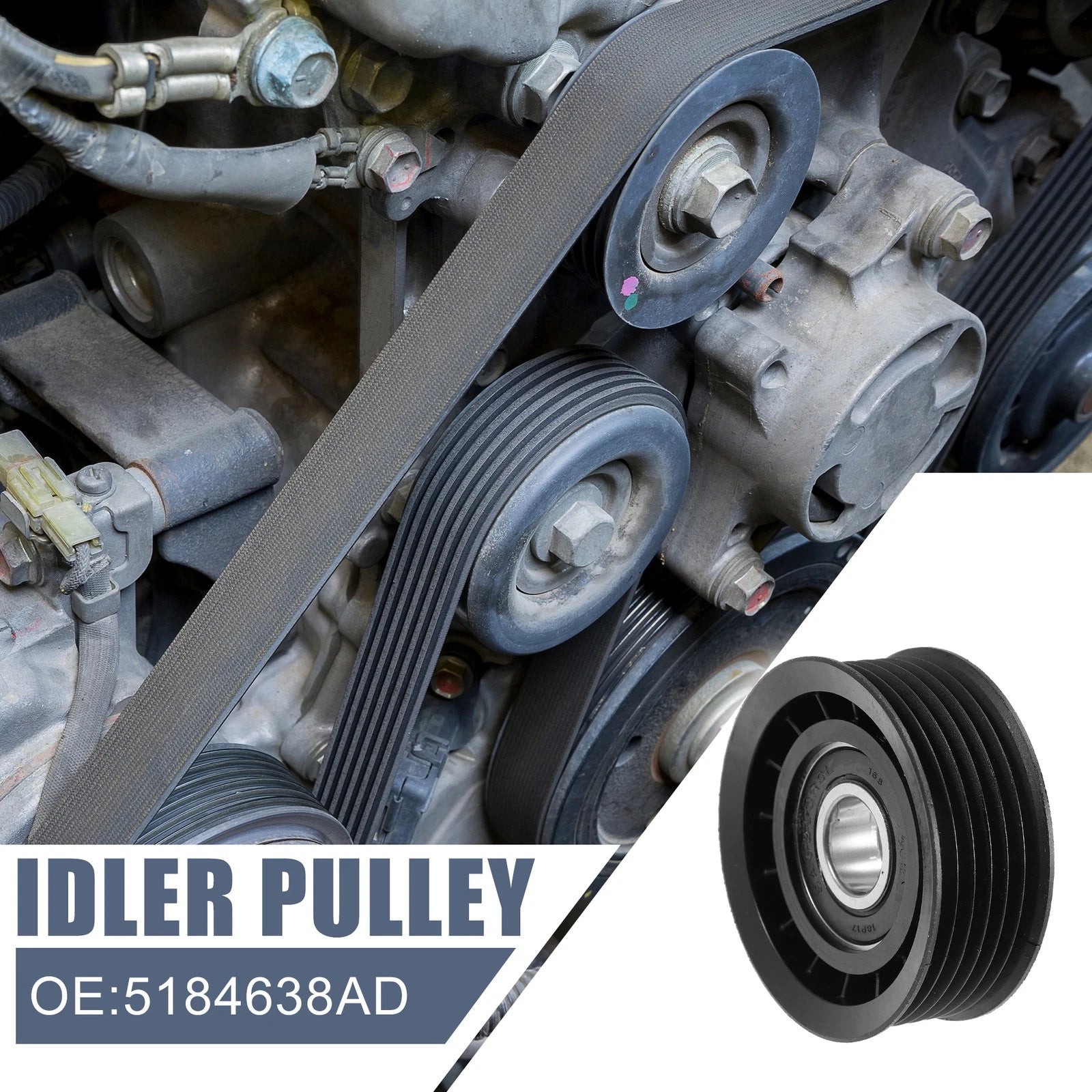 Drive Belt Idler Pulley 5184638AD for Mercedes-Benz C 230 (2006–2007)