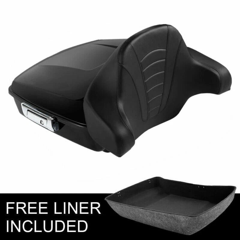 Matte Chopped Trunk Backrest Pad for Harley Touring Road Glide (2014–Present)