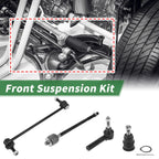 8pcs Front Suspension Kit Tie Rod Ends & Sway Bar Links for Dodge Caravan