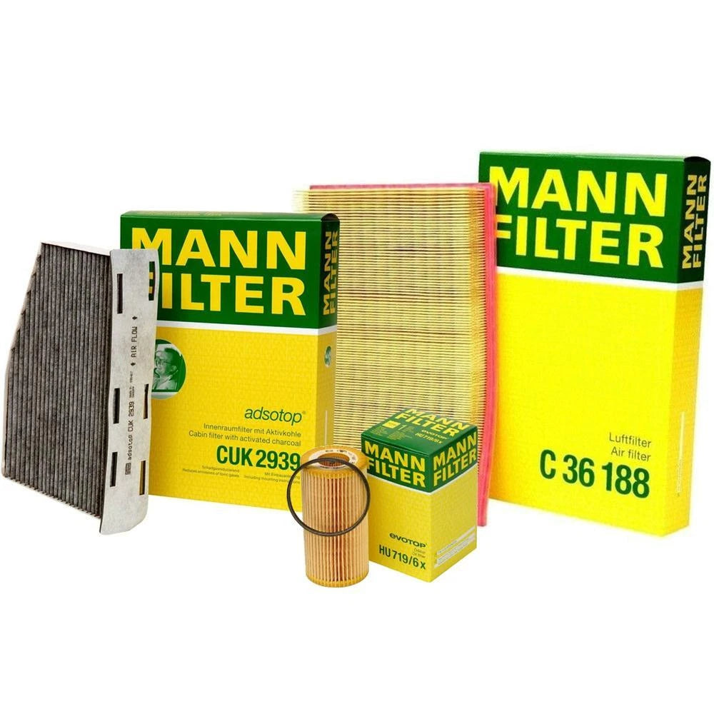 Mann Oil Air Carbon Cabin Filter Service Kit for Audi TTS Quattro (2009–2014)