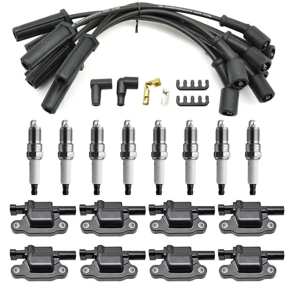 Set of 8 Ignition Coils UF413 41-962 Spark Plug Wires for Chevrolet GMC