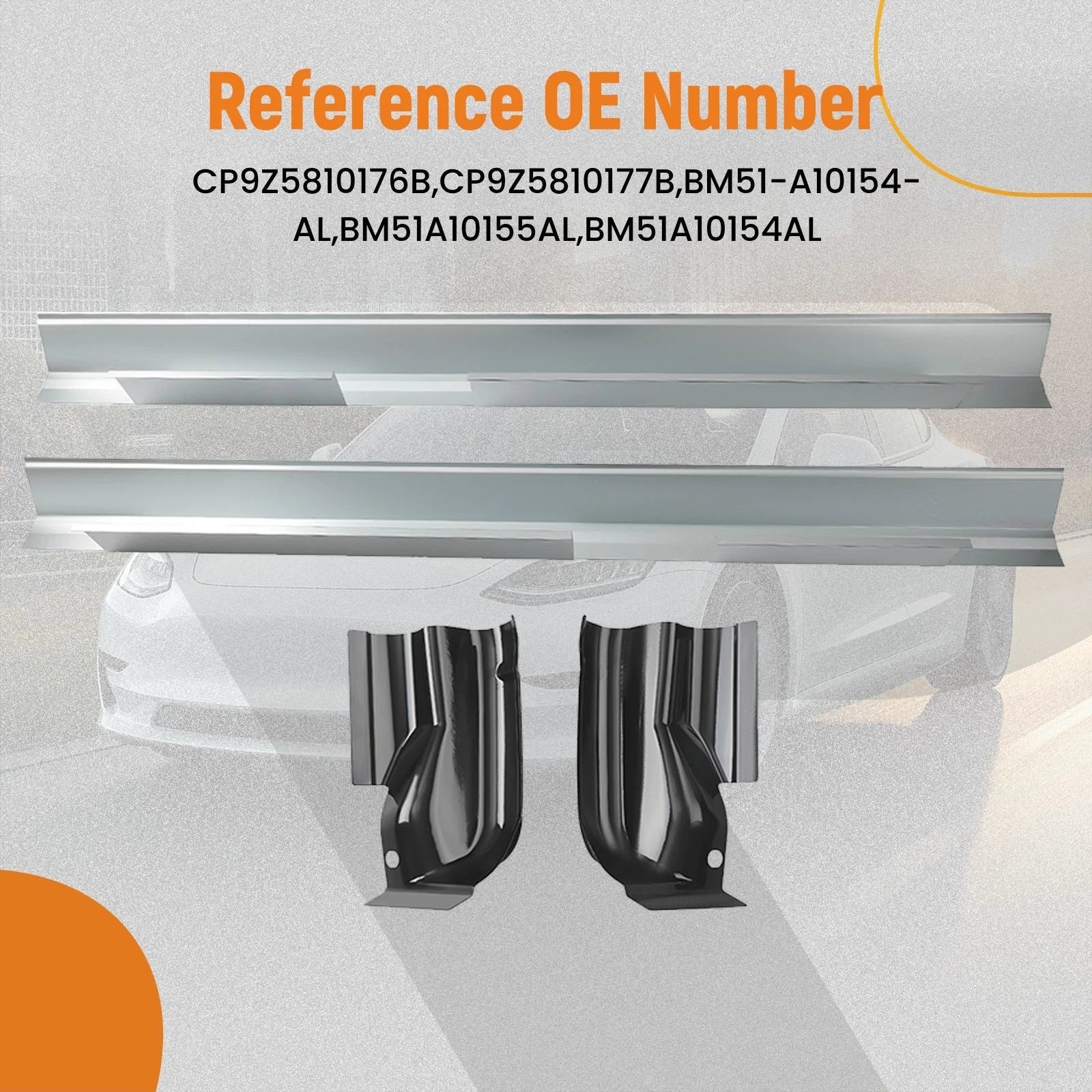 Set of 4 Outer Rocker Panels & Cab Corners for Ford F-150 Super Cab (2009–2014)
