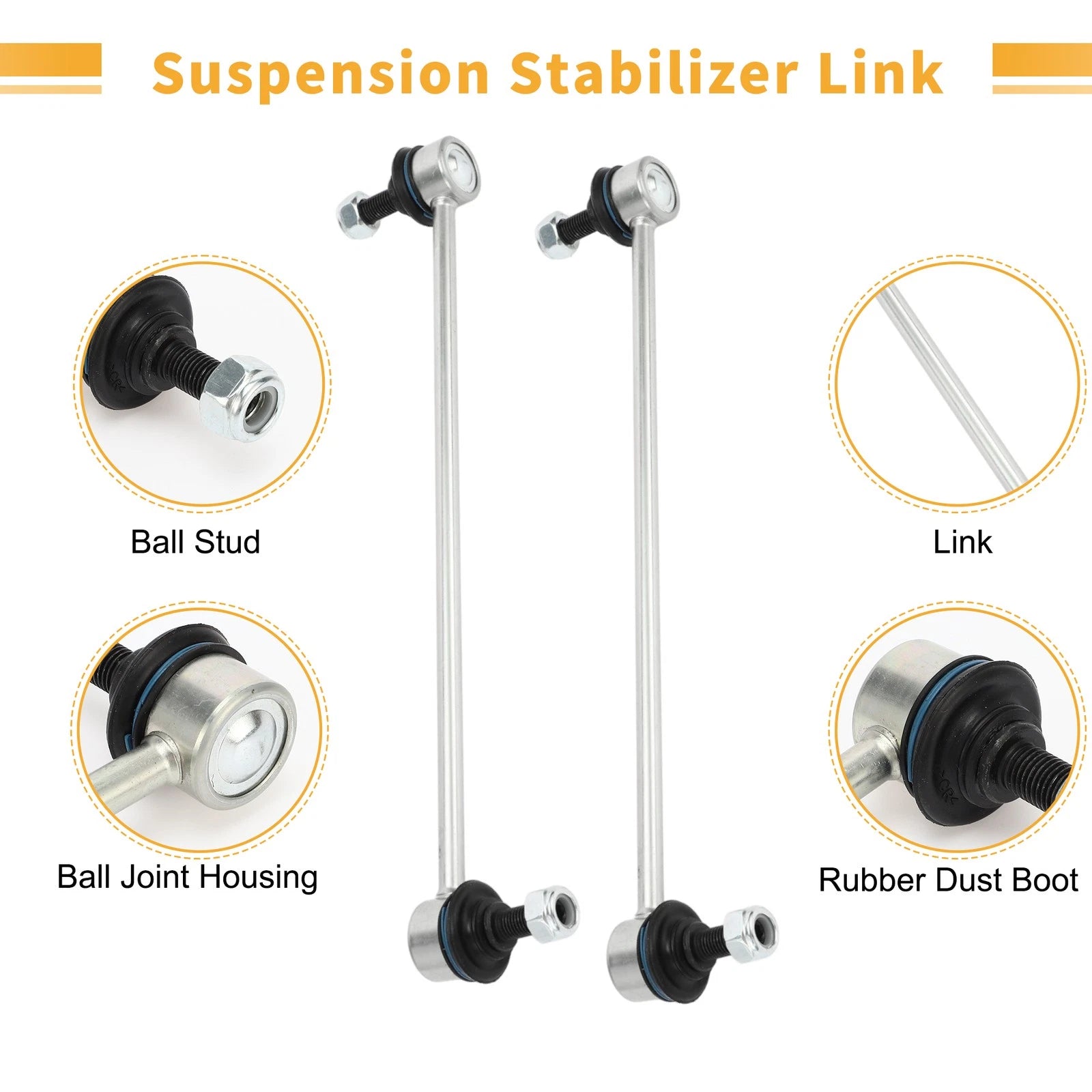2X Front Sway Bar Links for Ford Focus, C-Max (No. 22408)