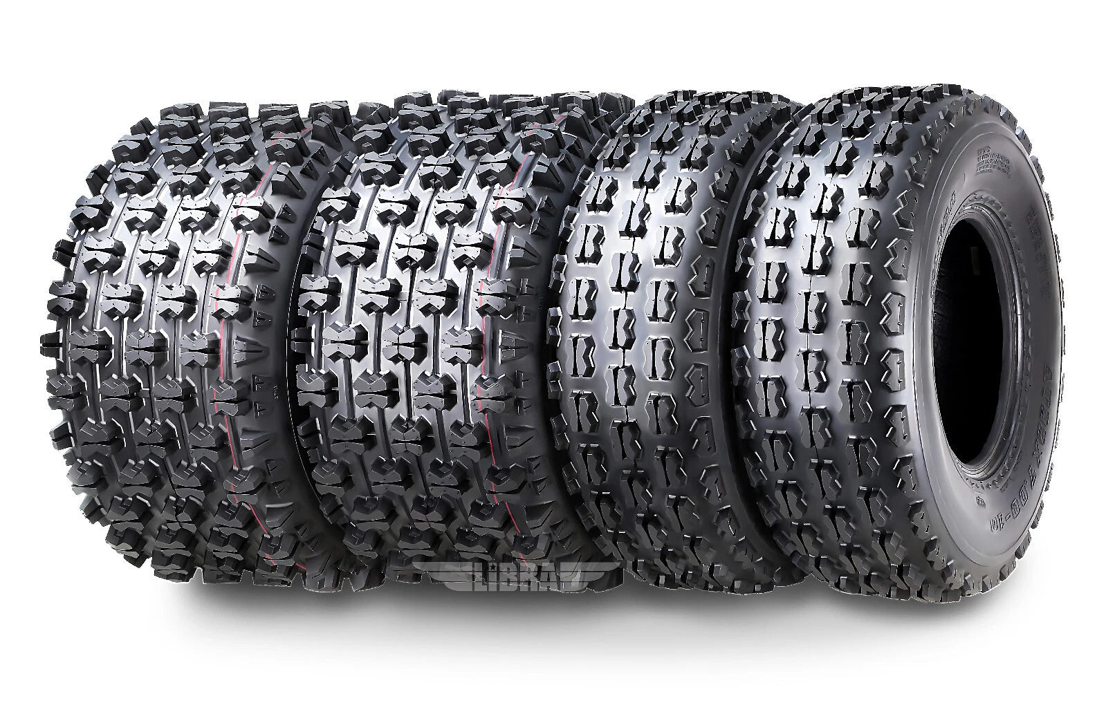 Set of 4 WANDA ATV Tires 22x7-10 & 22x11-10 for Yamaha Bear Tracker 250 (1999–2004)