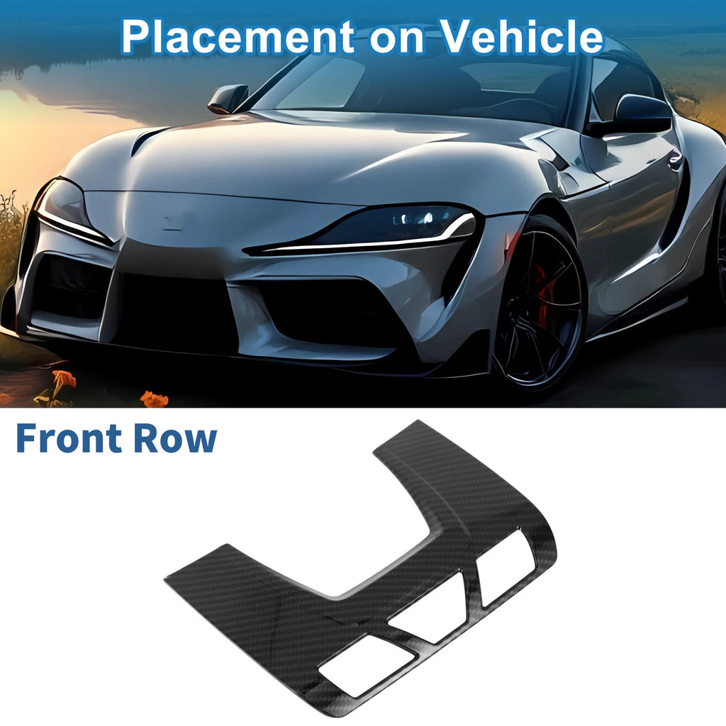 Front Row Headlight Trim Bezel for Toyota Supra GR (2020–2022) Carbon Fiber Black