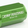 20 PCS M12X1.5 53MM Tall Green Aluminum Lug Nuts with Caps & Adapter