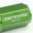 20 PCS M12X1.5 53MM Tall Green Aluminum Lug Nuts with Caps & Adapter