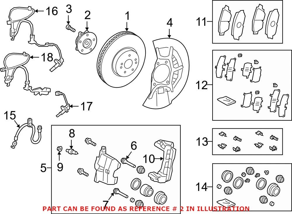 Genuine OEM Front Wheel Bearing & Hub Assembly for Lexus ES300h ES350 (2013–2018) 4355006050