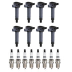 8 Ignition Coils + Iridium Spark Plugs for Toyota Tundra Sequoia 4Runner (2000–2006)