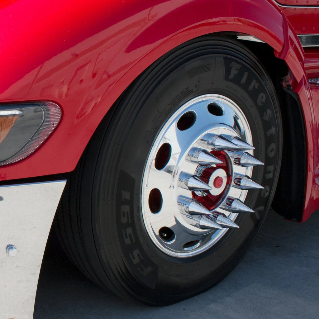 Chrome Spike Lug Nut Covers 33mm Push On for Ford F-150 (2004–2024)