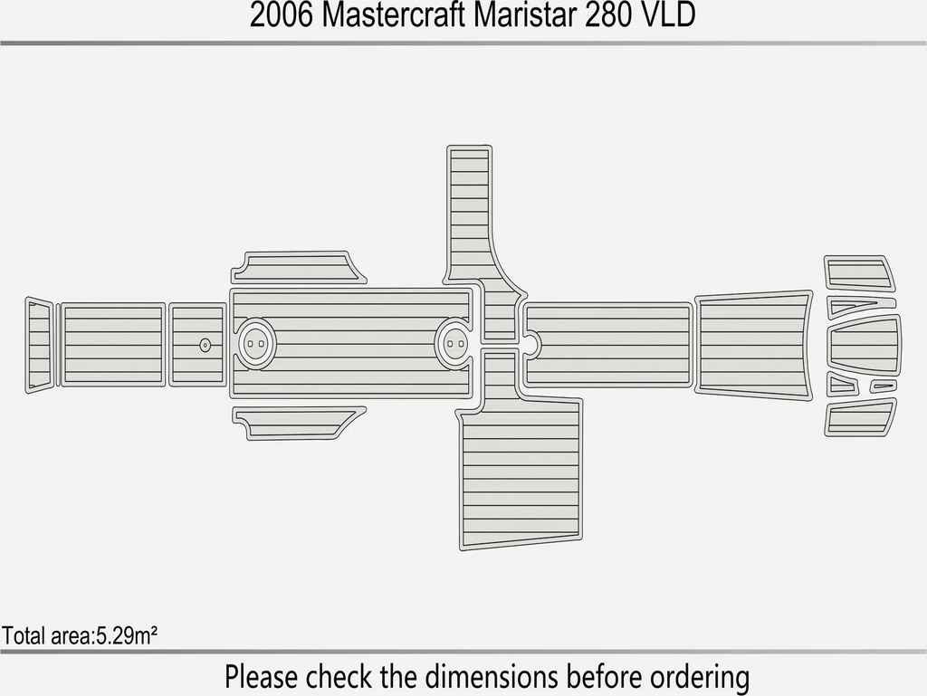 EVA Foam Pads for Mastercraft Maristar 280 VLD (2006)