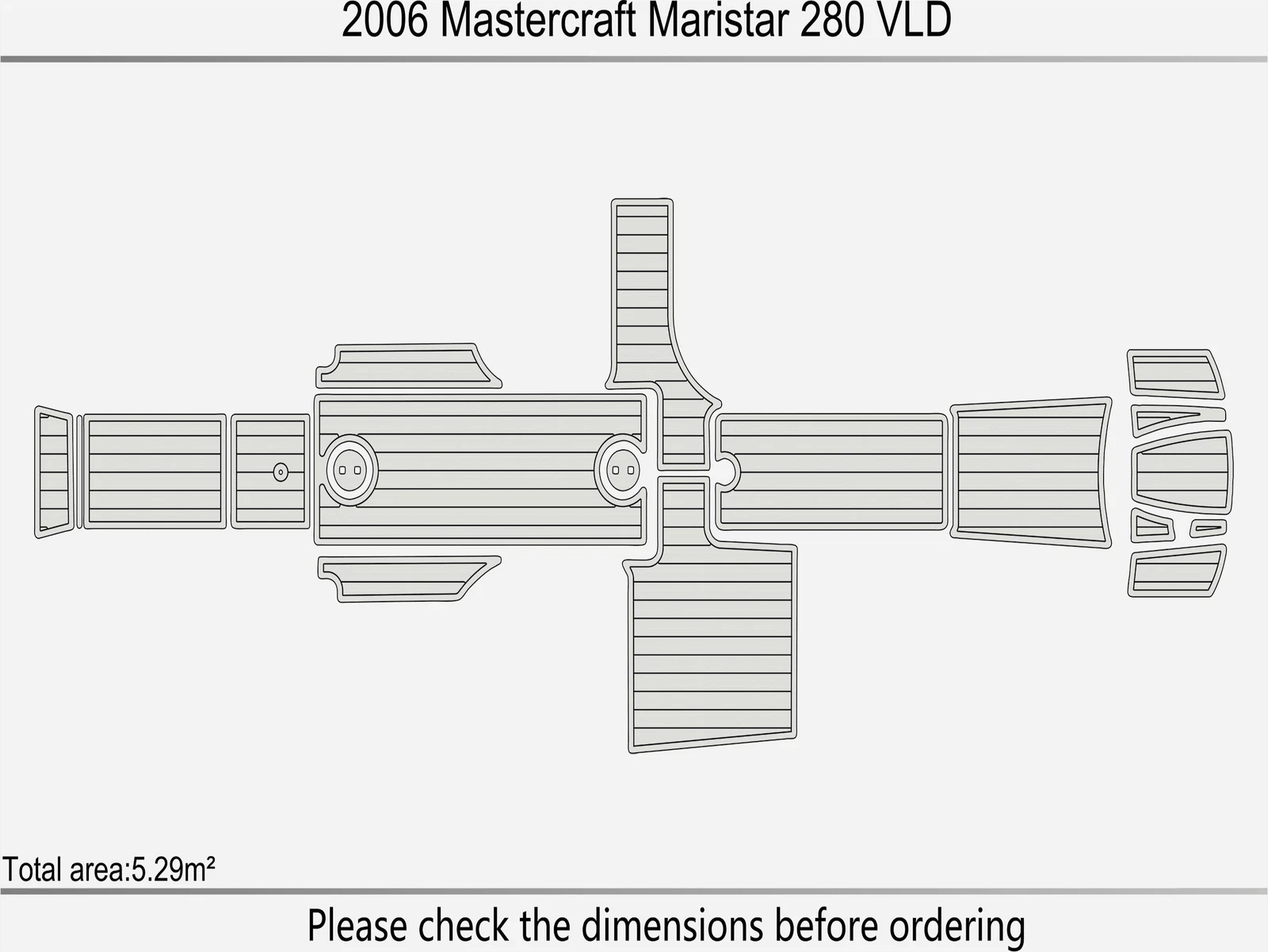 EVA Foam Pads for Mastercraft Maristar 280 VLD (2006)
