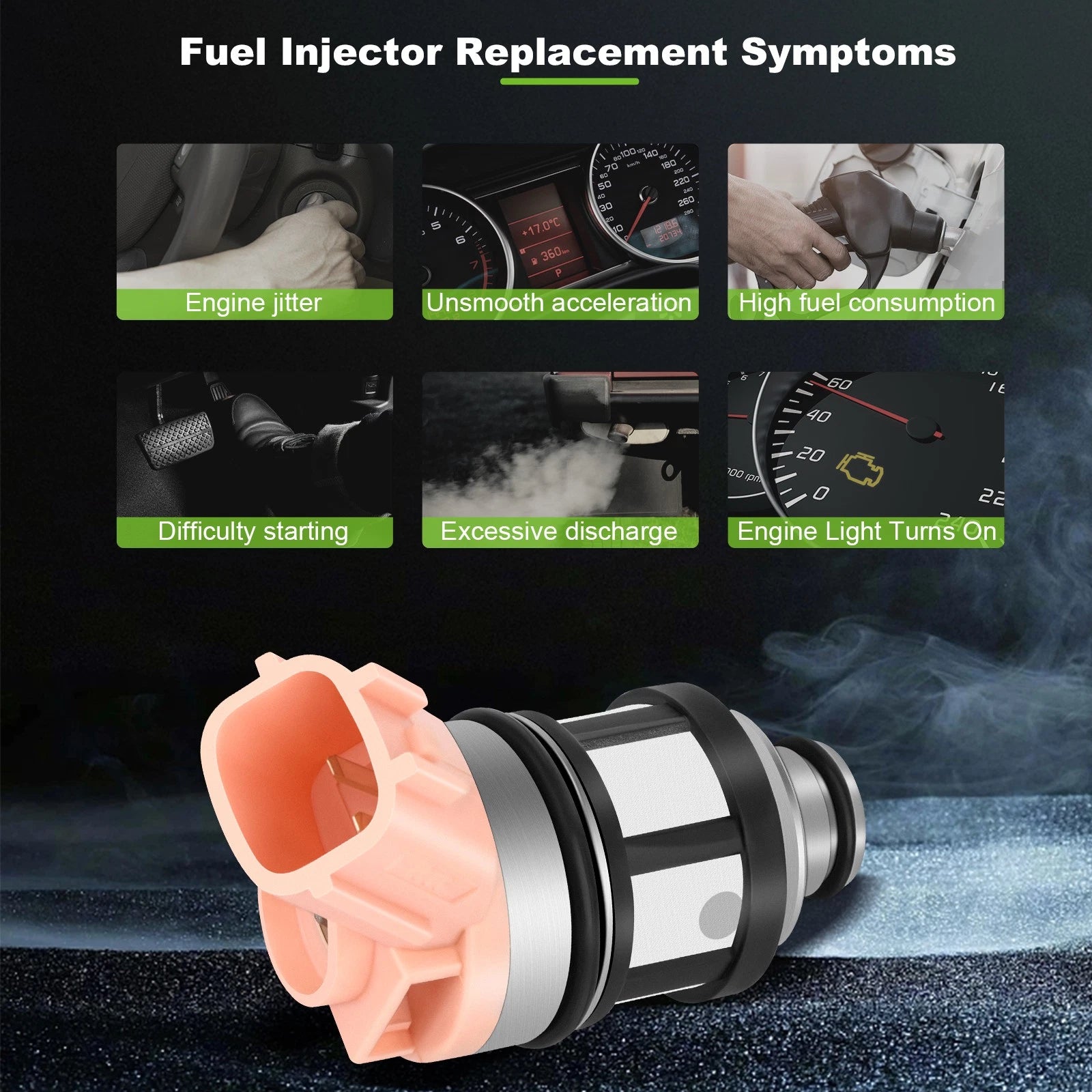 6x Fuel Injectors for Nissan Quest Frontier (1999–2004) 3.3L 16600-9S200