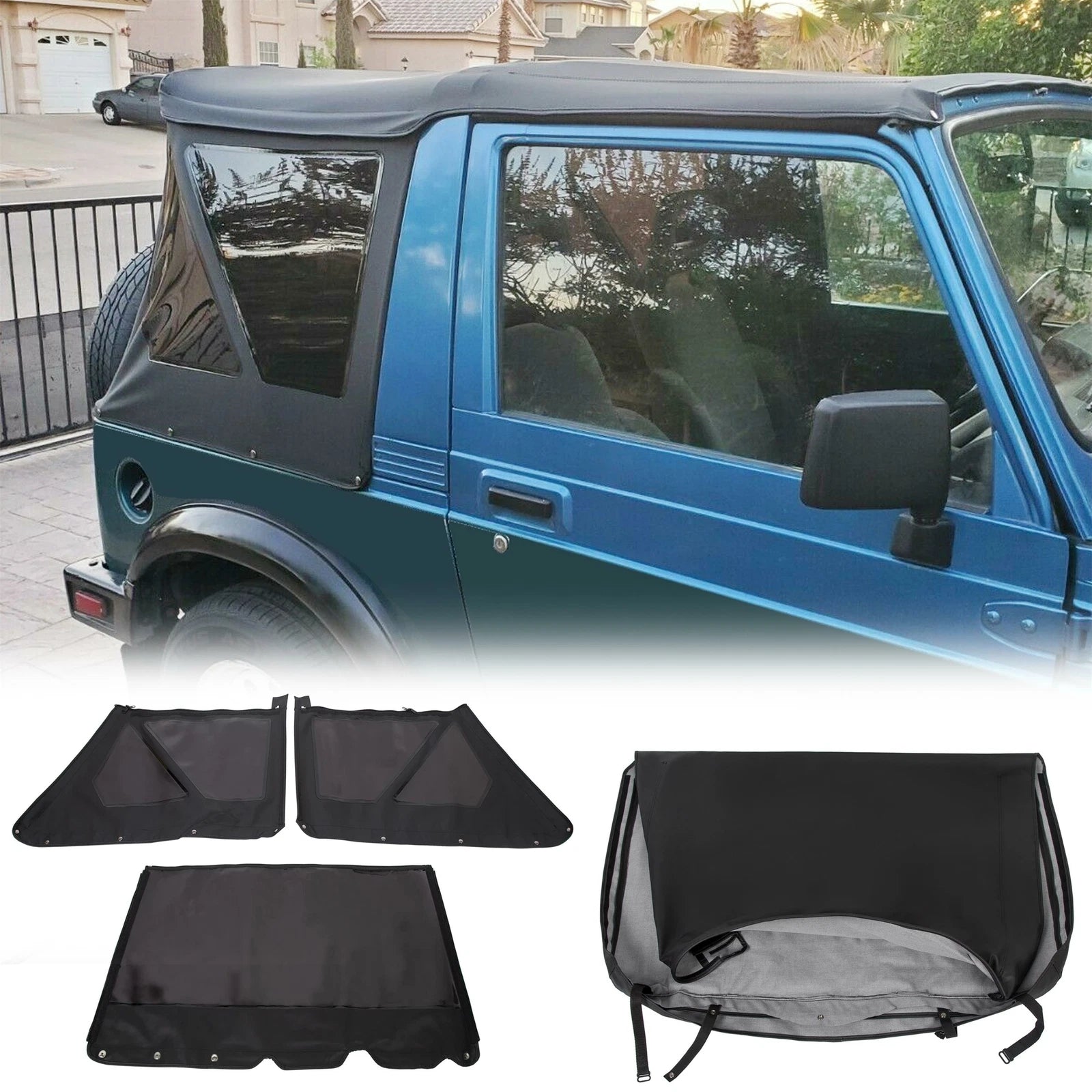 Replacement Soft Top for Suzuki Samurai (1986-1994) with Zip Out Windows