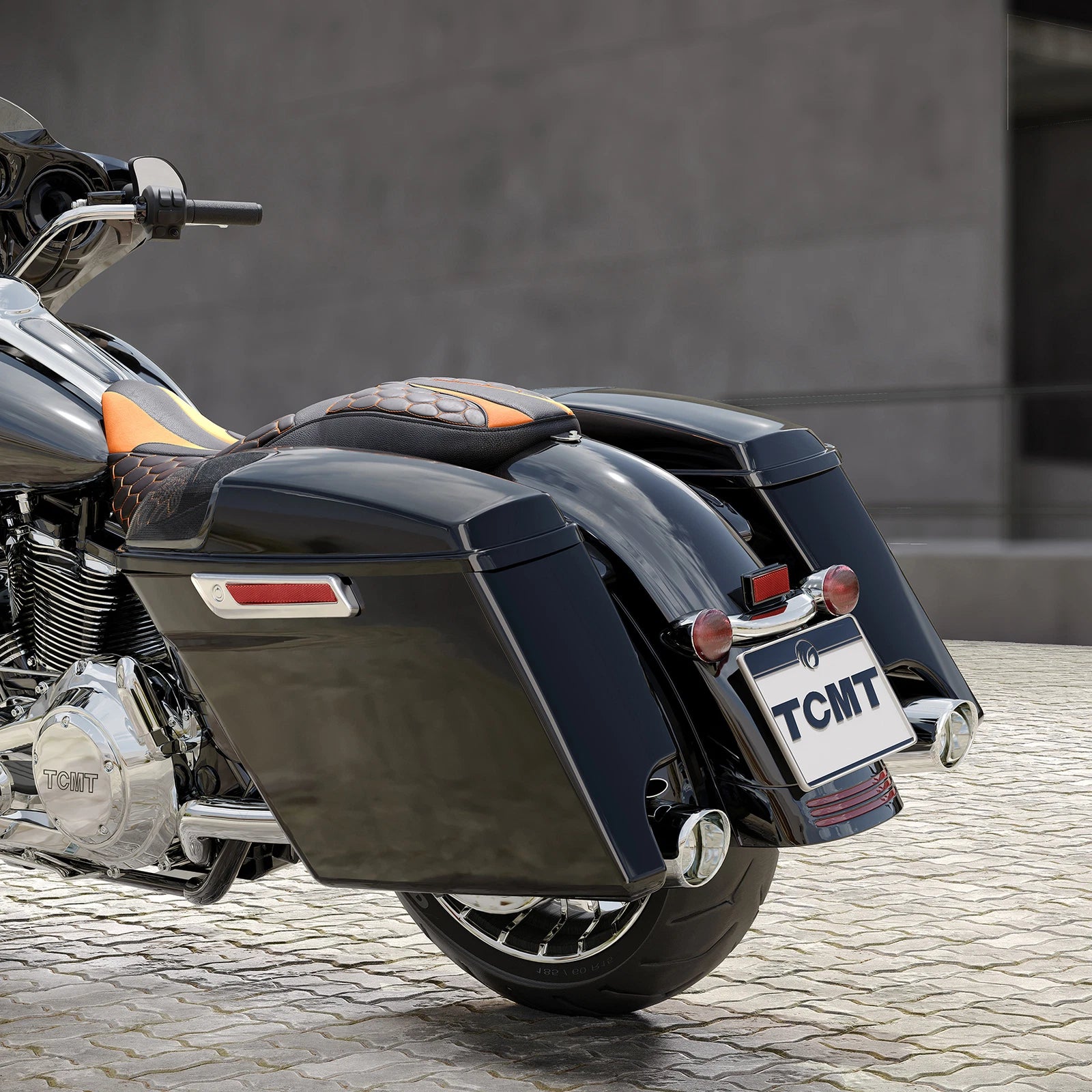 5" Extended Saddle Bags with Speaker Grills for Harley Electra Glide (2014–2024)