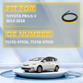 Set of 2 Roof Top Trim Drip Moldings for Toyota Prius V (2012–2018)