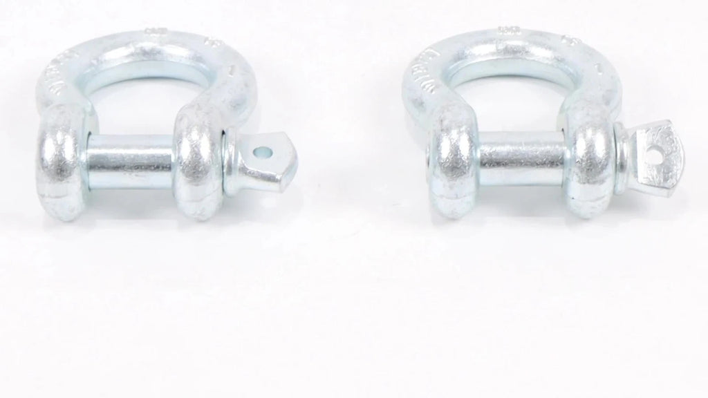 Set of 2 Heavy Duty 1" D-Ring Bow Shackles WLL 8.5 Tons