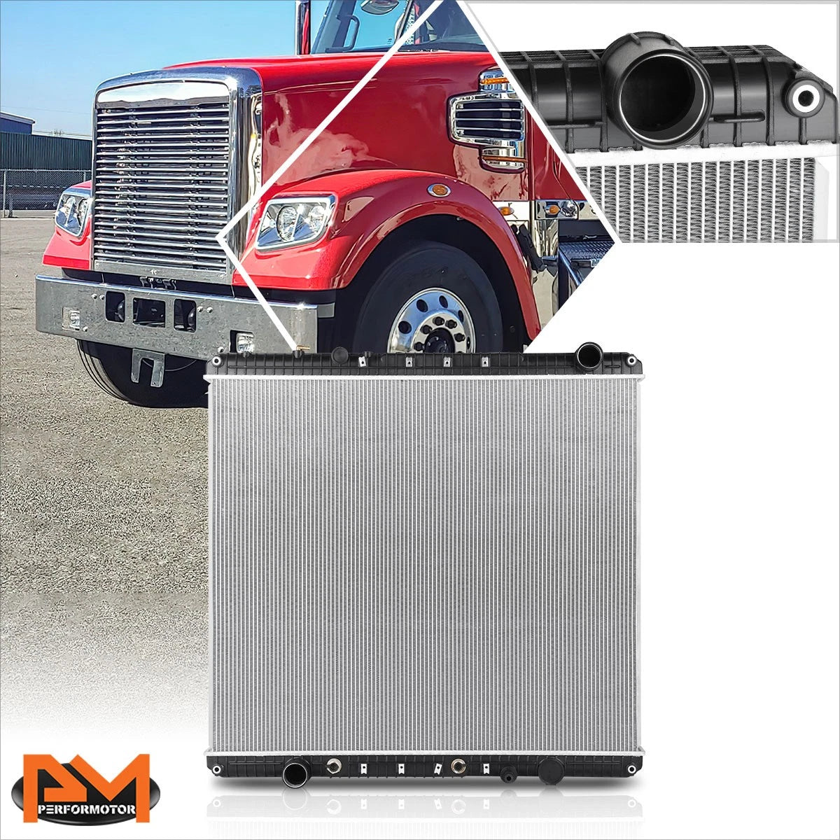 2-Row Aluminum Cooling Radiator for Freightliner 114SD/Western Star 4900 (2012–2019)