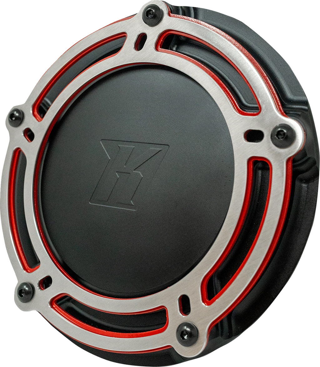 KODLIN USA Derby Cover for M8 Softail (2018–2023) - NXL Redline Black/Red