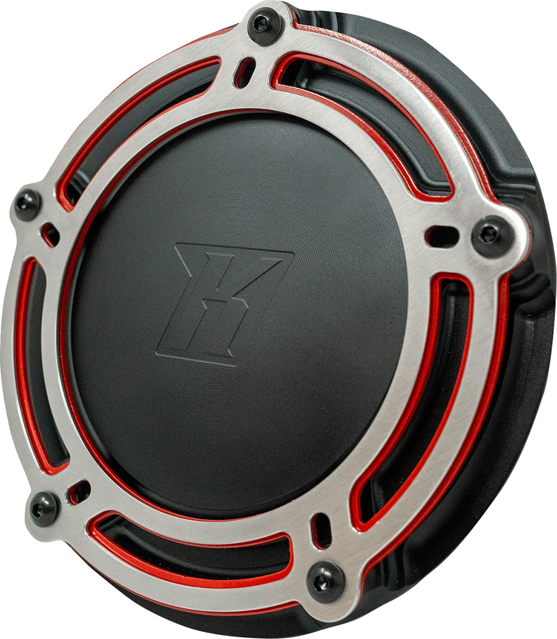 KODLIN USA Derby Cover for M8 Softail (2018–2023) - NXL Redline Black/Red