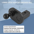 4" Offset Extender for Gooseneck Hitch (GNXA4085)