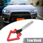Tow Hook Screw On Triangle Ring for Mitsubishi Lancer EVO X (2008–2015) Red